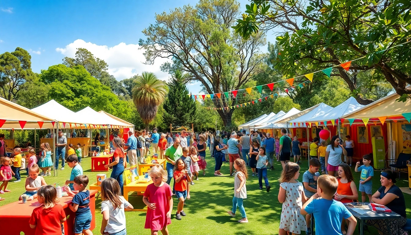 Engaging activities at a wildfire event Perth, showcasing families enjoying outdoor fun.