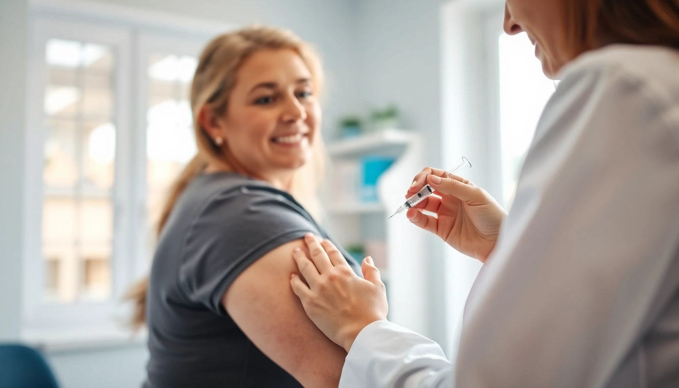 Administering Injectable Weight Loss in a professional healthcare environment.