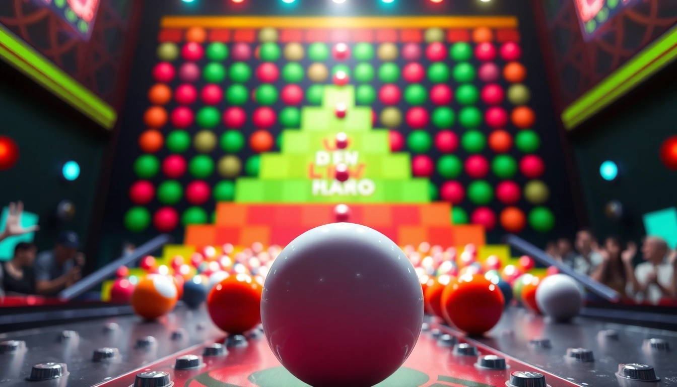 Berinteraksi dengan plinko slot saat bola menjatuhkan diri dan menghasilkan kemenangan.