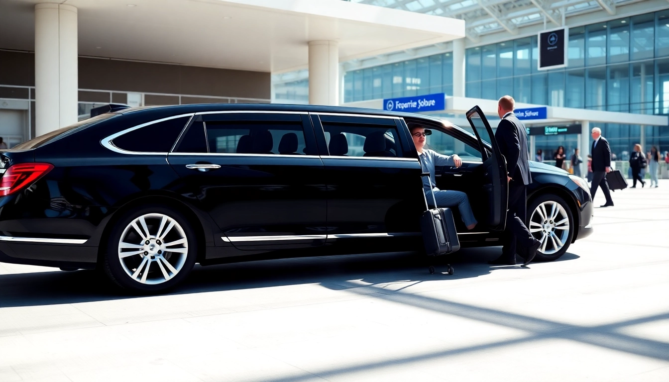 Limo service Vancouver Airport with a professional chauffeur assisting passengers at YVR.