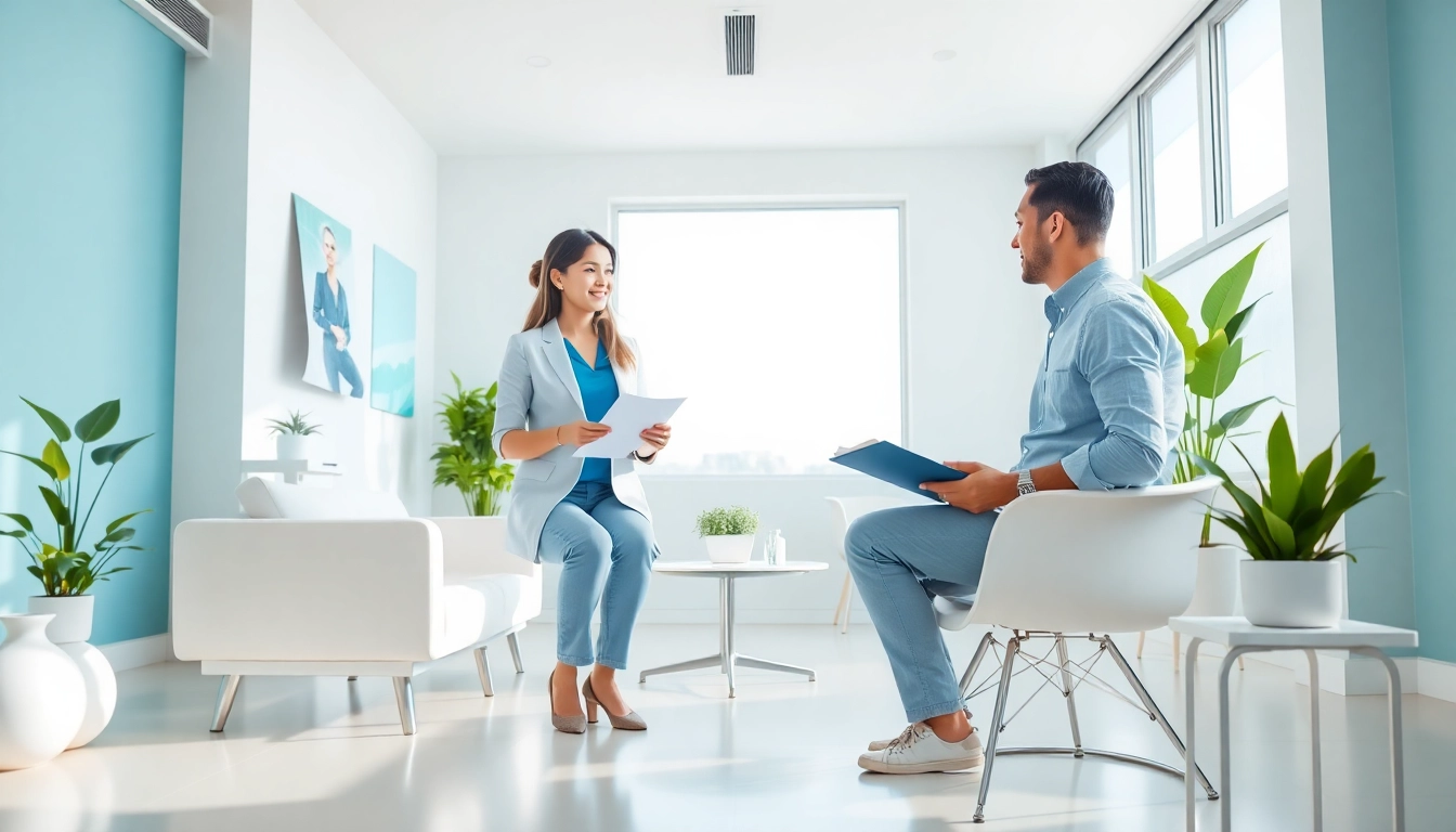 Consultation in weight clinics showcasing nutritionist-client interaction.