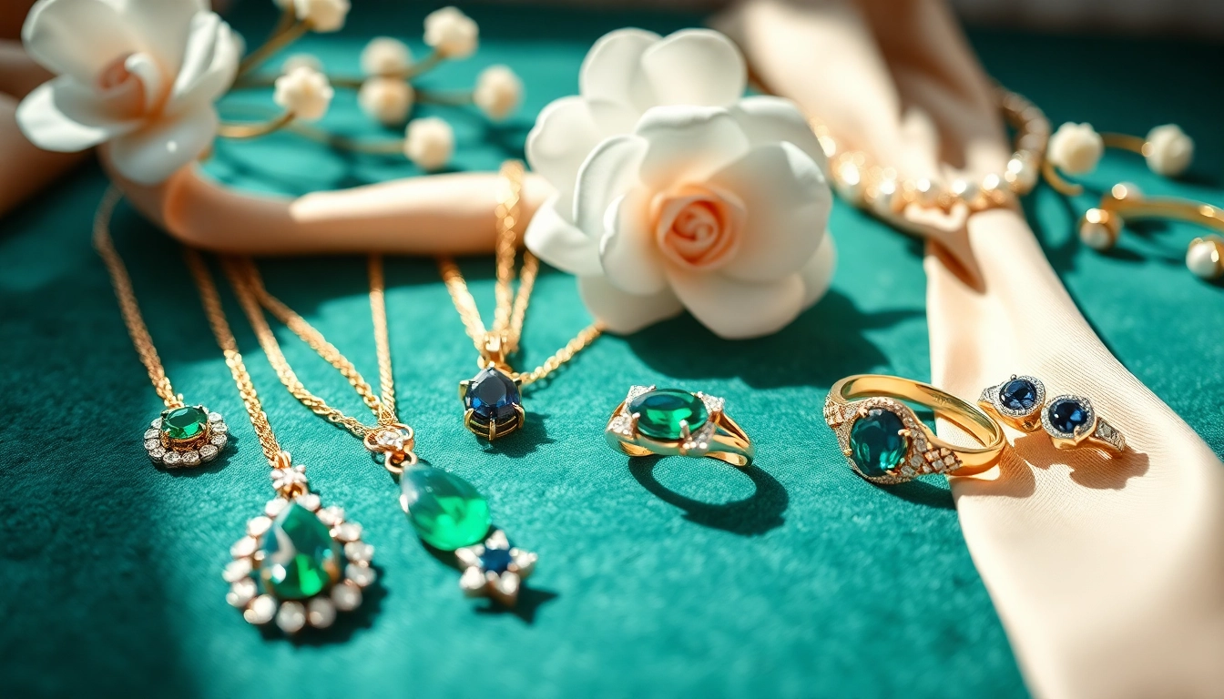 Showcase beautiful best jewelry pieces with intricate designs on a velvet backdrop.