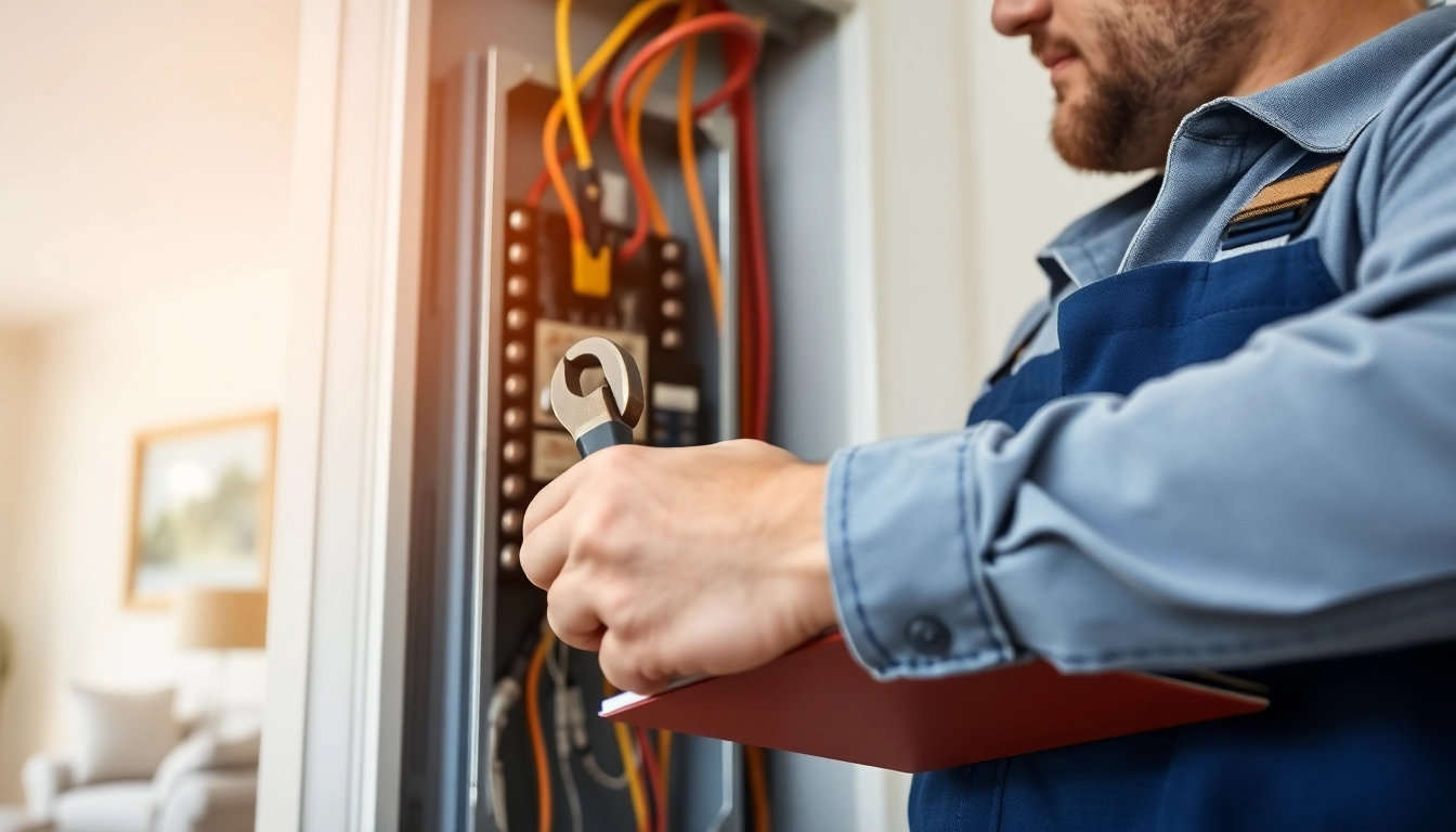 Inspecting an Electrical Panel Clearwater with a professional electrician ensuring quality and safety.