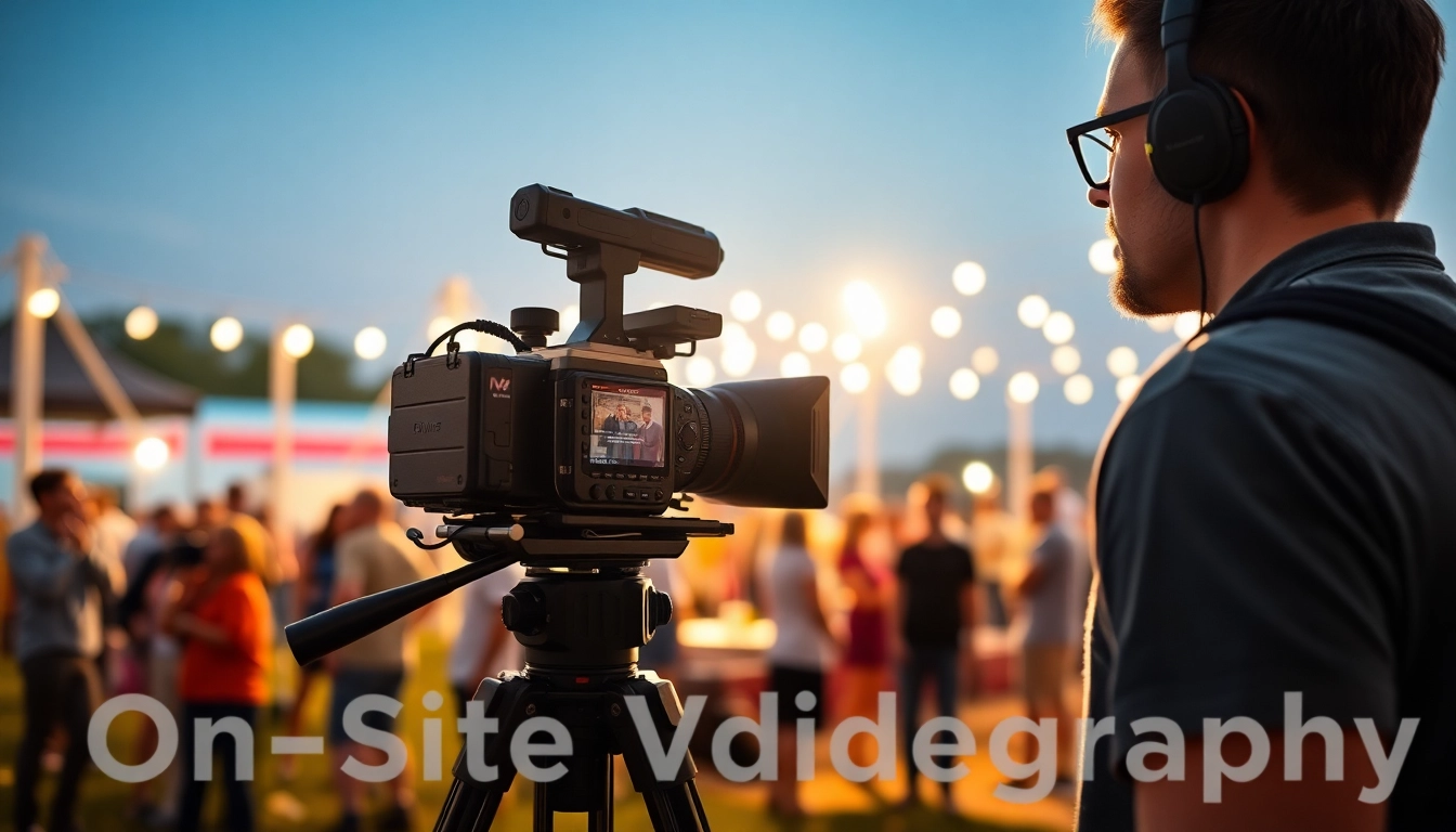 Capture dynamic On-Site Videography moments with professionals in action during an event.