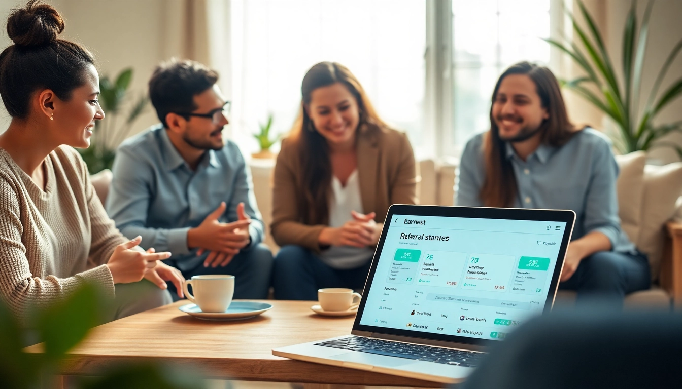 Utilize earnest referral codes to get rewards while discussing financial strategies with friends.