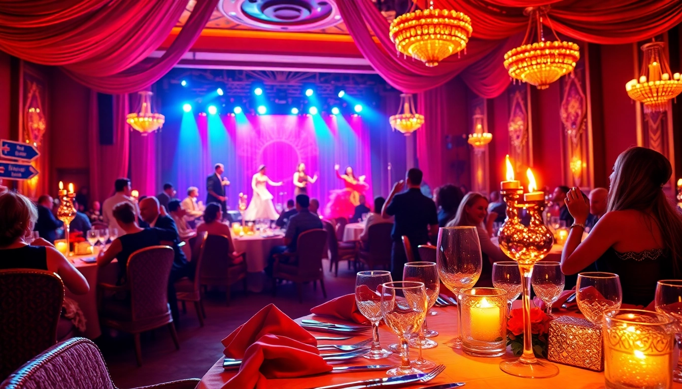 Enjoying an enchanting dinner shows vegas experience with lively performances.