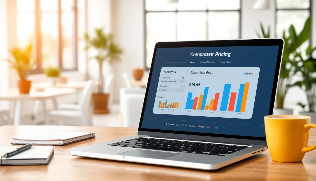 Analyze competitor pricing strategies in a modern digital workspace.