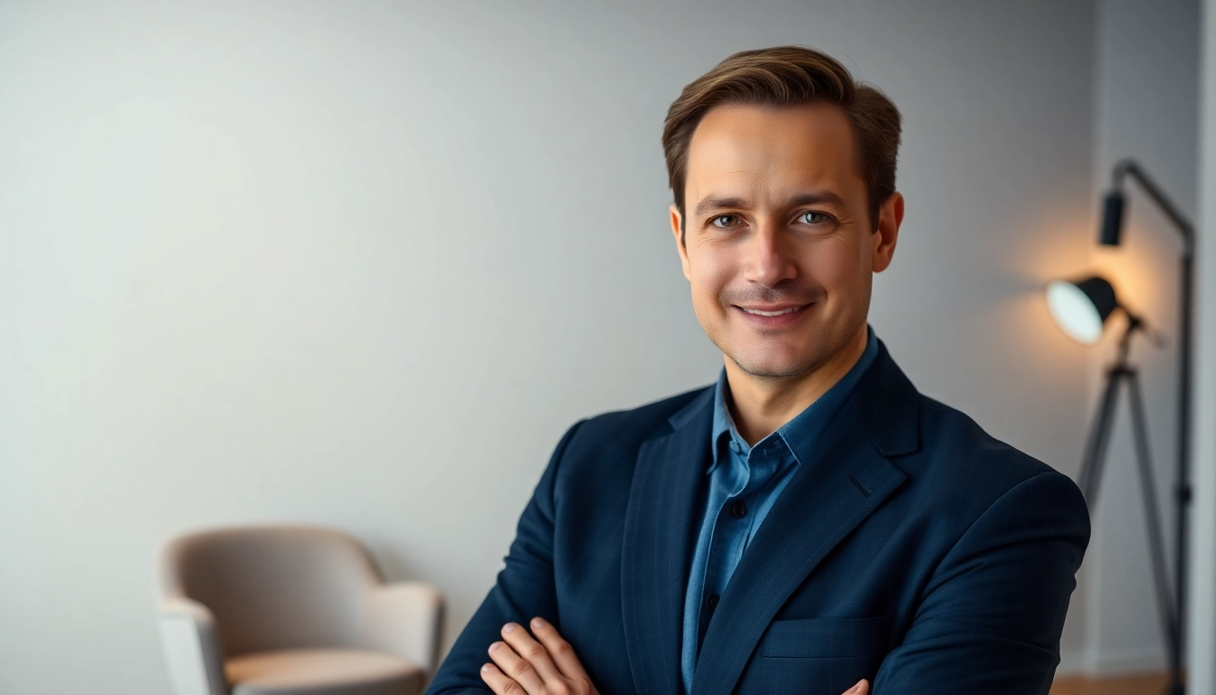 Capture Denver Professional Headshots with a confident professional in a modern studio.