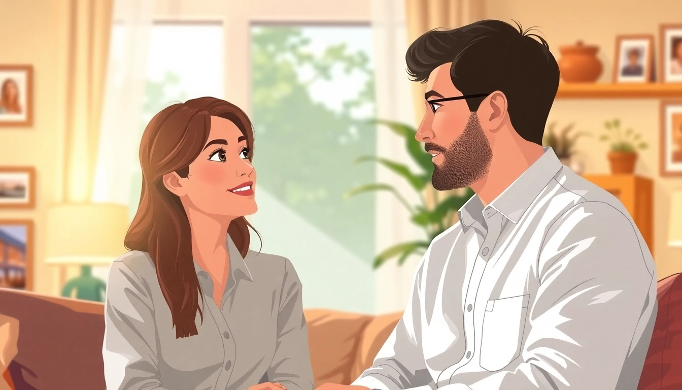 Couple demonstrating effective communication in relationships, showing understanding and empathy.
