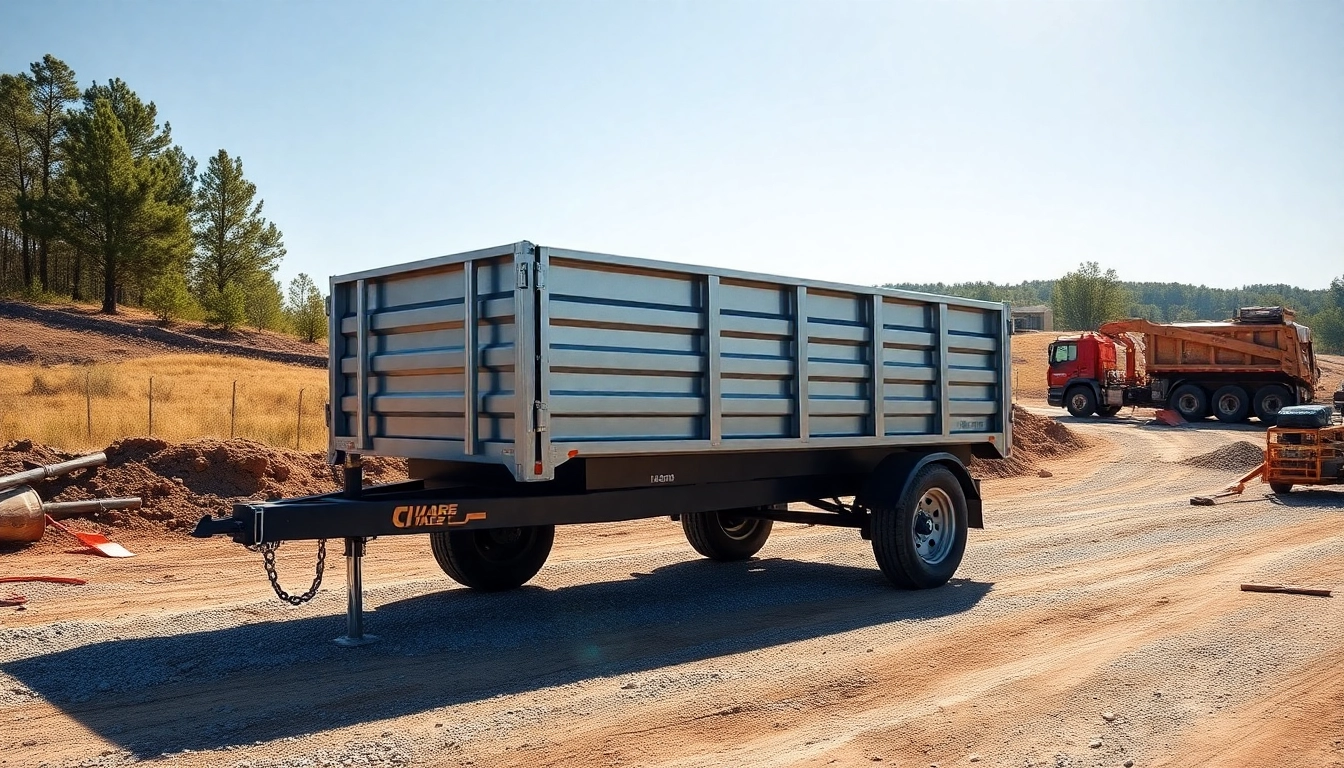 Find a used dump trailer for sale near me with strong features and versatility in construction settings.